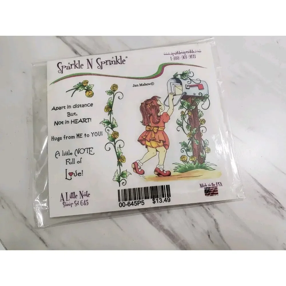 Sparkle‎ N Sprinkle STAMP mailbox girl little note apart in distance love